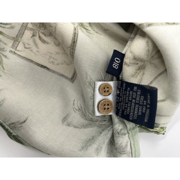 Bermuda Bay Mens Green Silk Hawaiian Short Sleeve Shirt Size M - Picture 6 of 8